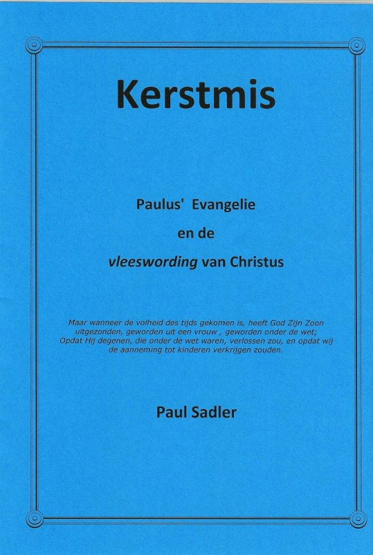 Paulus Evang. en de vleesw. v Chr.cover